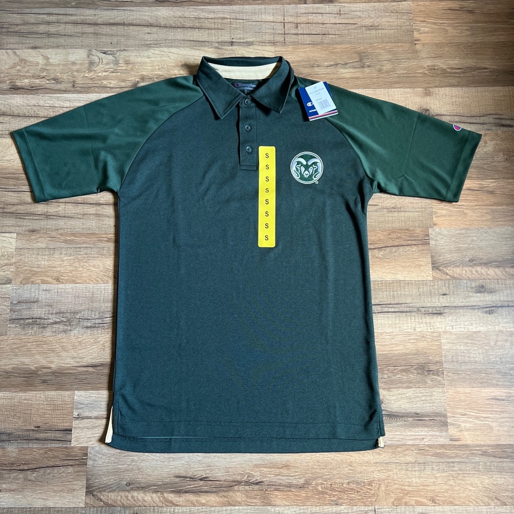 Colorado State Rams CSU Polo Shirt Green Athletic Golf Champion